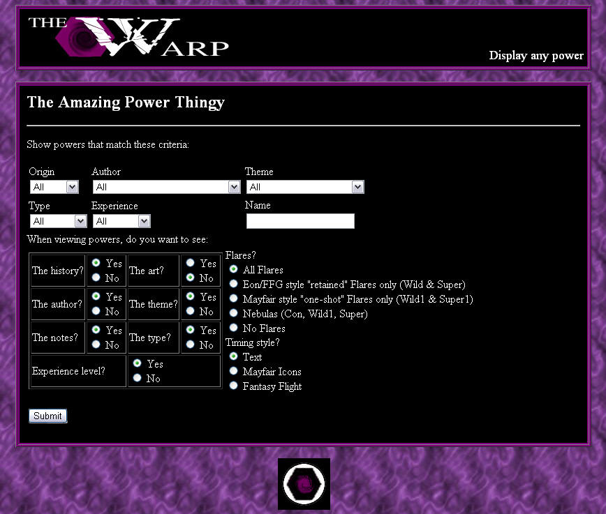 Go to The Warp's Amazing Power Thingy